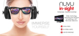 NUVU NV5-BLK  in-Sight HD Stereo Over-Ear Headphone with Built-in HD Video Glasses - Black